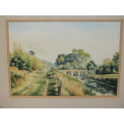 30 - A PAIR OF GILT FRAMED WATERCOLOUR LANDSCAPES SIGNED 'MICK TURLEY' 27 X 38 CM  (2)