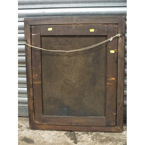 37 - A 18TH CENTURY GILT FRAMED OIL ON CANVAS DEPICTING A LADY PRAYING 61 X 50 CM