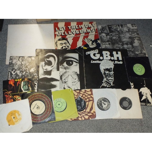 254 - A COLLECTION OF PUNK LPS AND 7
