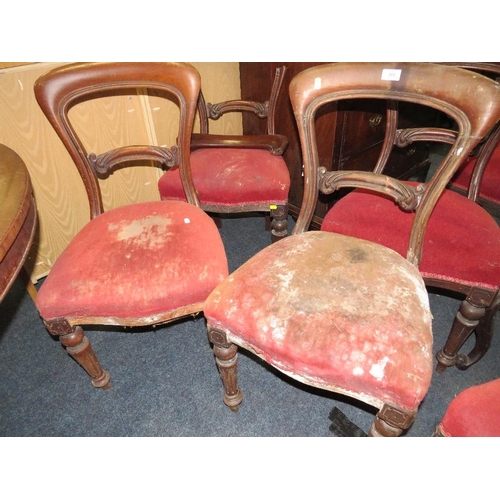 750 - A MIXED SET OF SEVEN ASSORTED VICTORIAN CHAIRS A/F