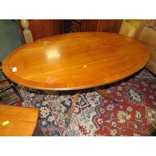 755 - A YEW WOOD COFFEE TABLE, MAGAZINE RECK, STANDARD LAMP, MAHOGANY WALL SHELF ETC (5)