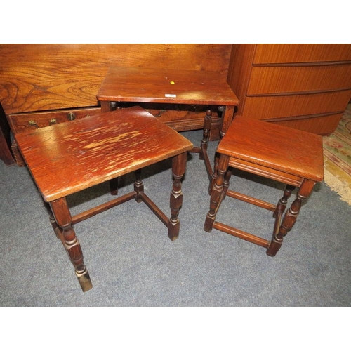 760 - AN OAK NEST OF TABLES