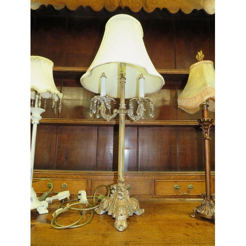 768A - THREE ASSORTED TABLE LAMPS