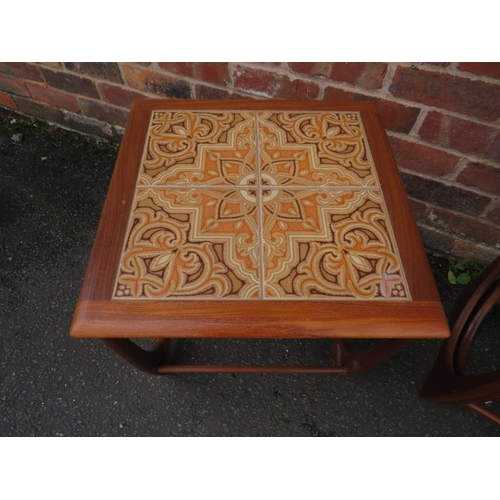 776 - A RETRO TEAK TILE-TOP TABLE AND TWO TEAK G-PLAN TABLES (3)