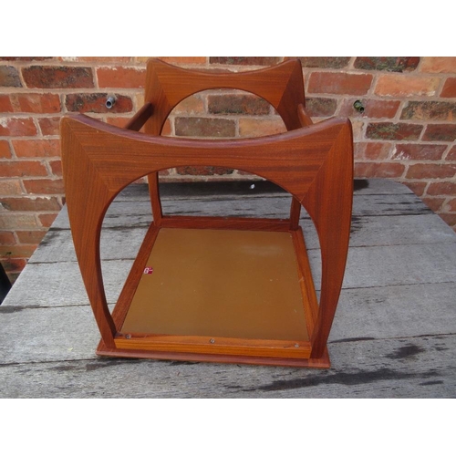 776 - A RETRO TEAK TILE-TOP TABLE AND TWO TEAK G-PLAN TABLES (3)