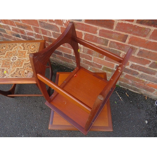 777 - THREE BLACK & CHROME SWIVEL ARMCHAIRS