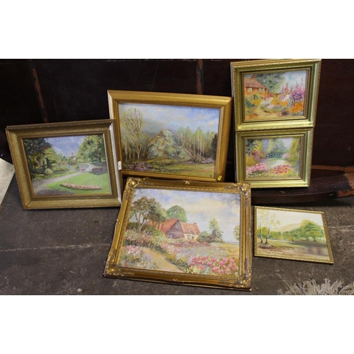 48 - A COLLECTION OF FRAMED OIL PAINTINGS ALL BY CYRIL TALBOT (6)