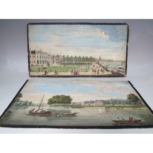 37 - A SET OF FOUR 18TH CENTURY COLOURED ENGRAVINGS DATED 1749, of various residences 'Governor Pitts Hou... 