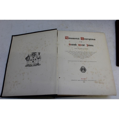 111 - MONUMENTAL INSCRIPTIONS OF THE BRITISH WEST INDIES', together with 'West Indian Bookplates' 1914 (2)