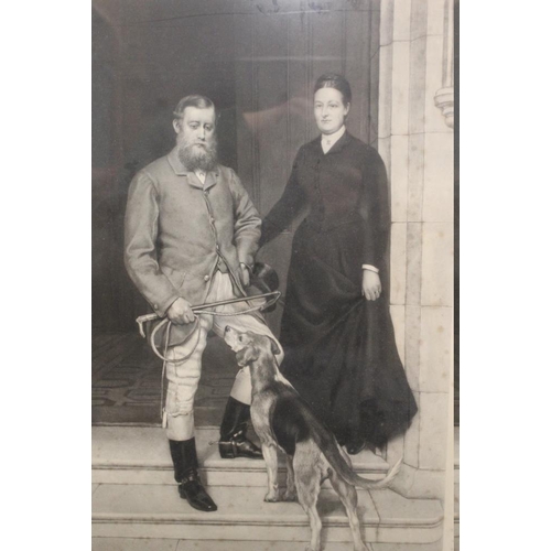 68 - JOHN COLLIER. Two etching and aquatints on paper dated 1886. Hunting scenes, huntsmen with hounds at... 