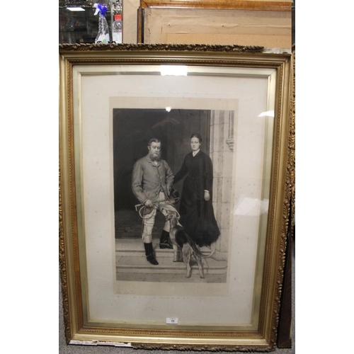 68 - JOHN COLLIER. Two etching and aquatints on paper dated 1886. Hunting scenes, huntsmen with hounds at... 