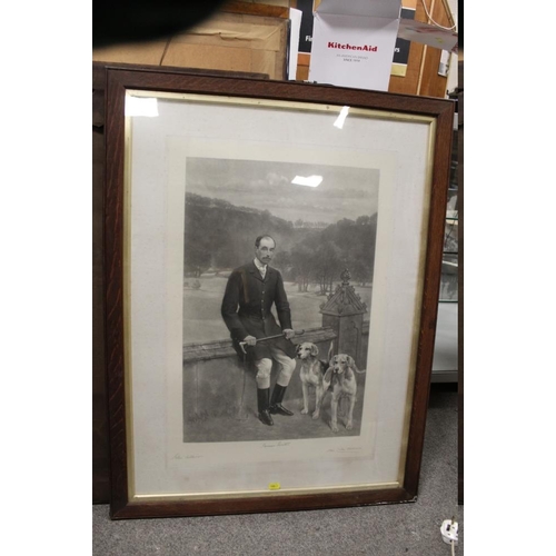 68 - JOHN COLLIER. Two etching and aquatints on paper dated 1886. Hunting scenes, huntsmen with hounds at... 