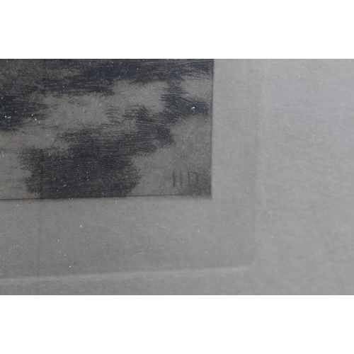 69 - HERBERT DICKSEE 1899. A ploughing scene 'The Last Furrow'. Signed with initials in plate lower right... 