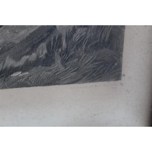 72 - ALEXANDER JOHNSON. 'The Covenanters', engraving on paper published 1855, framed in maple frame and g... 