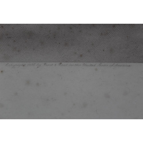 73 - JOSEPH FARQUARSON. A wooded winter landscape with figure and thatched cottage. Signed in pencil lowe... 