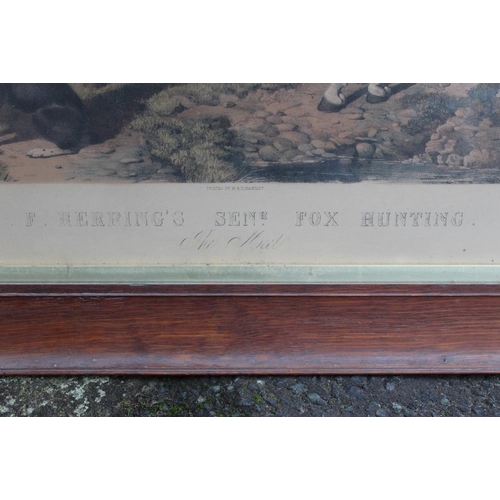 74 - AFTER J.F. HERRING SENIOR. Two nineteenth century fox hunting scenes 'The Meet' and 'The Death'. Col... 