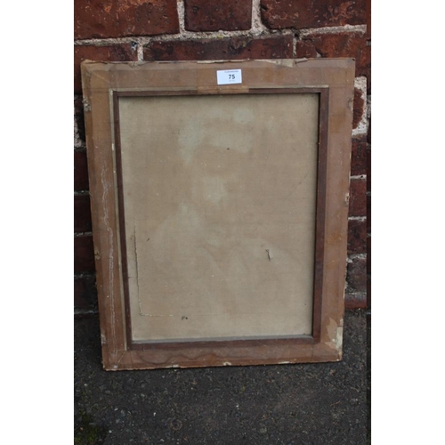 75 - A LATE 19TH / EARLY 20TH CENTURY HEAD AND SHOULDER PORTRAIT STUDY OF A GENTLEMAN WITH A MOUSTACHE, u... 