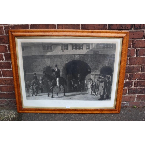 77 - AFTER JAMES W. GLASS, a nineteenth century print 'The Last Return From Duty', framed in a period map... 