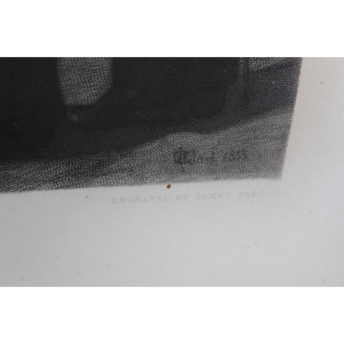 77 - AFTER JAMES W. GLASS, a nineteenth century print 'The Last Return From Duty', framed in a period map... 