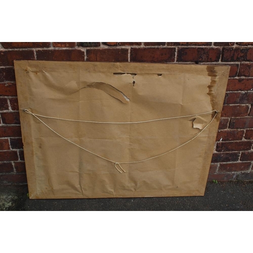 77 - AFTER JAMES W. GLASS, a nineteenth century print 'The Last Return From Duty', framed in a period map... 