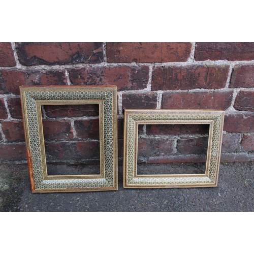 81 - TWO TWENTIETH CENTURY DECORATIVE FRAMES, rebate 24 x 18 cm