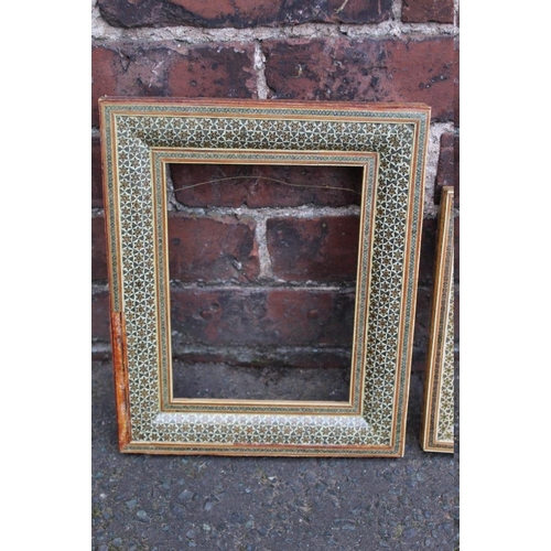 81 - TWO TWENTIETH CENTURY DECORATIVE FRAMES, rebate 24 x 18 cm