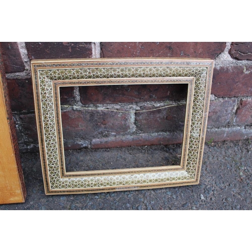 81 - TWO TWENTIETH CENTURY DECORATIVE FRAMES, rebate 24 x 18 cm