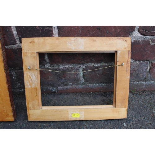 81 - TWO TWENTIETH CENTURY DECORATIVE FRAMES, rebate 24 x 18 cm
