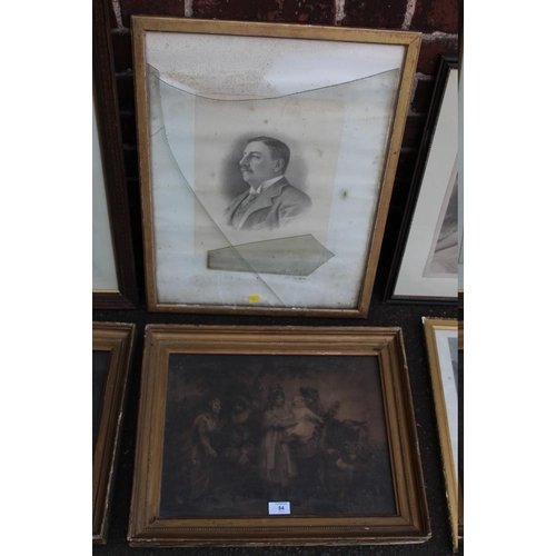 84 - A QUANTITY OF FRAMED VINTAGE ENGRAVINGS AND PRINTS, various artists and subjects