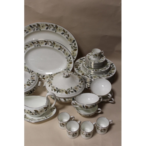 91 - A LARGE QUANTITY OF WEDGWOOD BEACONSFIELD CHINA, to include dinner plates, tureens, meat plates, cof... 