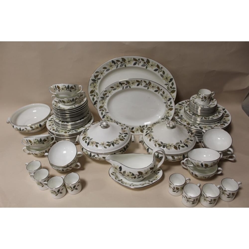 91 - A LARGE QUANTITY OF WEDGWOOD BEACONSFIELD CHINA, to include dinner plates, tureens, meat plates, cof... 