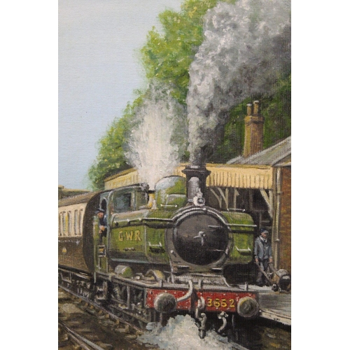 13 - A COLLECTION OF ASSORTED OIL PAINTINGS AND WATERCOLOURS TO INCLUDE LOCOMOTIVE INTEREST OIL PAINTINGS... 