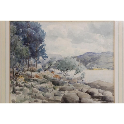 66 - A GILT FRAMED AND GLAZED WATERCOLOUR OF A BEACH SCENE ENTITLED 'PERRANPORTH' BY THOMAS SIDNEY PICTUR... 