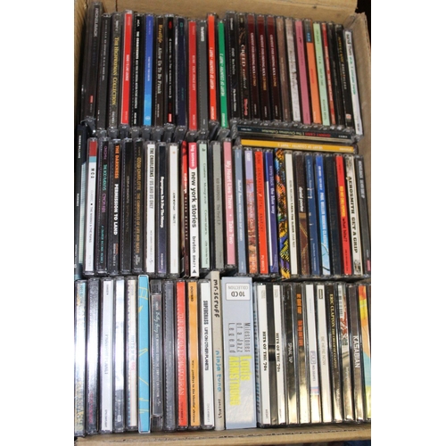 93 - APPROX 600  CD'S AND MUSIC RELATED DVD'S CONTAINED IN FIVE BOXES