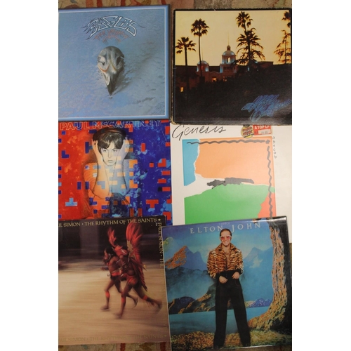 96 - A HARD CASE OF LP RECORDS TO INCLUDE MICHAEL JACKSON, THE EAGLES, ELTON JOHN ETC