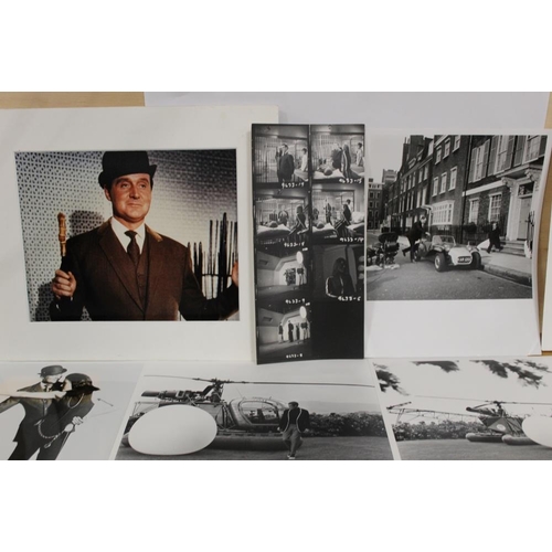 405 - A SELECTION OF PHOTOGRAPHS FROM THE AVENGERS AND THE PRISONER