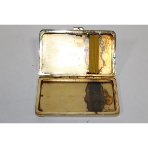 410 - A HALLMARKED SILVER AND ENAMEL CIGARETTE CASE, APPROX WEIGHT 77G