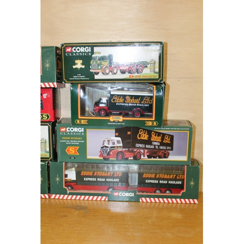 312 - A COLLECTION OF BOXED CORGI EDDIE STOBART LORRY TOYS