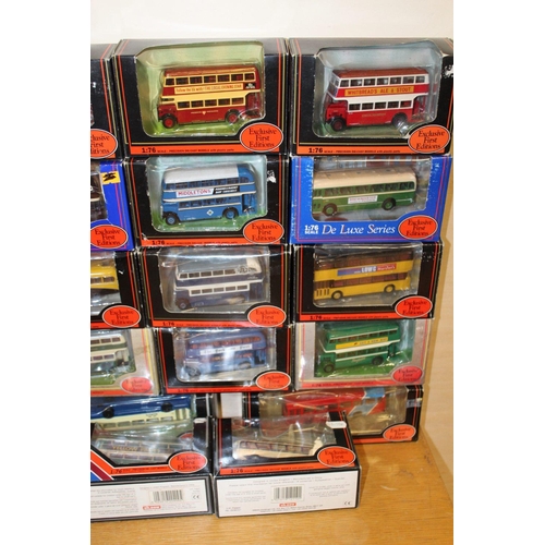 314 - A COLLECTION OF BOXED DIE CAST MODEL BUSES