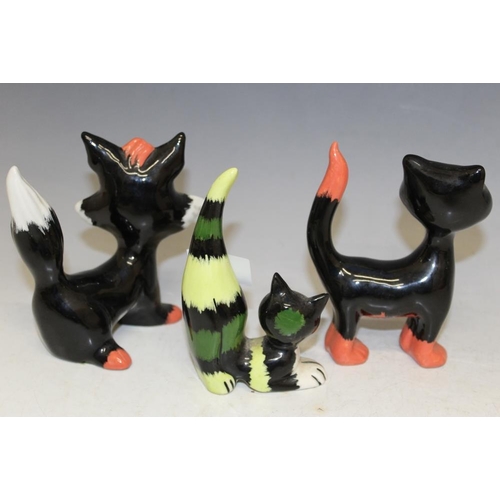 341 - THREE LORNA BAILEY CAT FIGURES