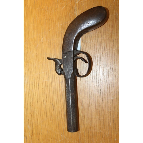 364 - AN ANTIQUE STYLE FLINTLOCK PISTOL - AS FOUND