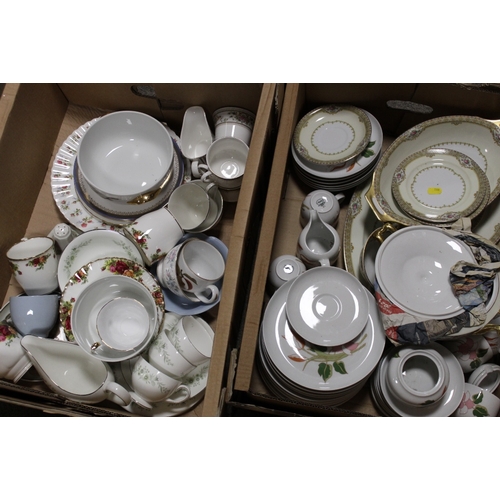 238 - FOUR TRAYS OF ASSORTED CHINA AND CERAMICS TO INCLUDE OLD COUNTRY ROSES