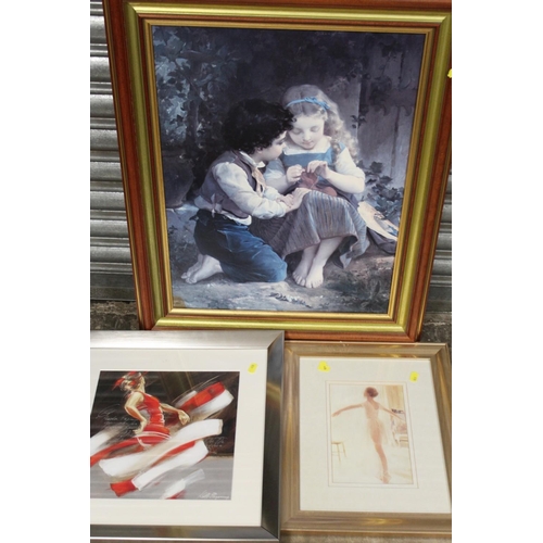 23 - A LARGE QUANTITY OF PICTURES AND PRINTS TO INCLUDE FRAMED OIL ON CANVASES, LARGE GILT FRAMED PRINT O... 