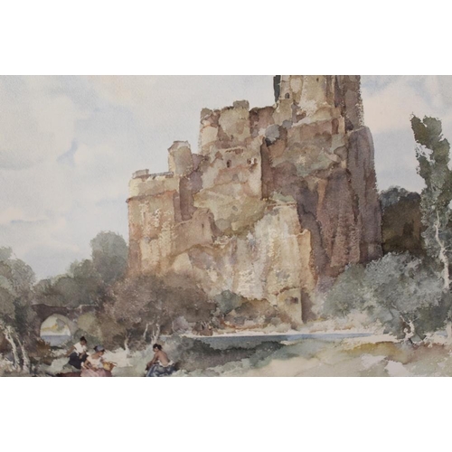 37 - WILLIAM RUSSELL FLINT - A LIMITED EDITION FRAMED AND GLAZED COLOURED PRINT NO 721/850 BEARING BLIND ... 