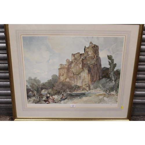 37 - WILLIAM RUSSELL FLINT - A LIMITED EDITION FRAMED AND GLAZED COLOURED PRINT NO 721/850 BEARING BLIND ... 