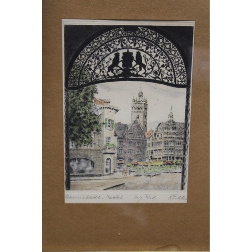 47 - A COLLECTION OF ASSORTED SIGNED PRINTS AND ETCHINGS - BUILDINGS AND LANDSCAPES (12)