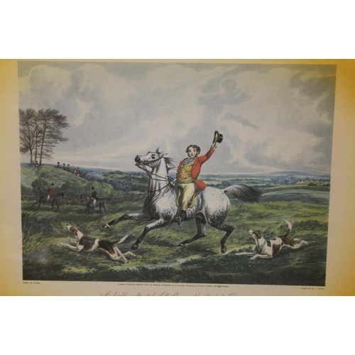 6 - A LARGE QUANTITY OF FRAMED AND GLAZED COACHING AND HUNTING SCENE PRINTS TO INCLUDE A SET OF FOUR SEA... 