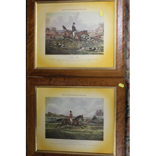 6 - A LARGE QUANTITY OF FRAMED AND GLAZED COACHING AND HUNTING SCENE PRINTS TO INCLUDE A SET OF FOUR SEA... 