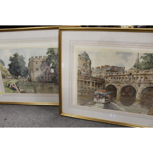 7 - FOUR GILT FRAMED AND GLAZED SIGNED E R STURGEON PRINTS, TOGETHER WITH ANOTHER (5)