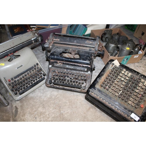 98 - THREE VINTAGE TYPEWRITERS - AS FOUND